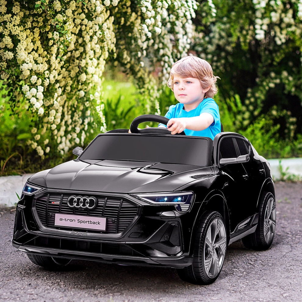Homcom Unisex Black 12V Electric Ride-On Car/ W Remote Control, Lights, Music In Kids - Image 4