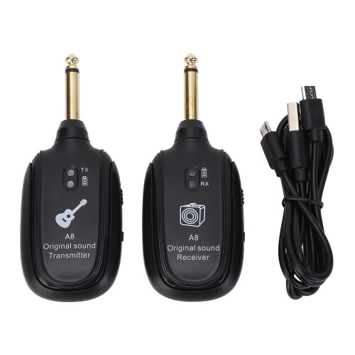 730MHz transmetteur de guitare compact 600mAh noir 2