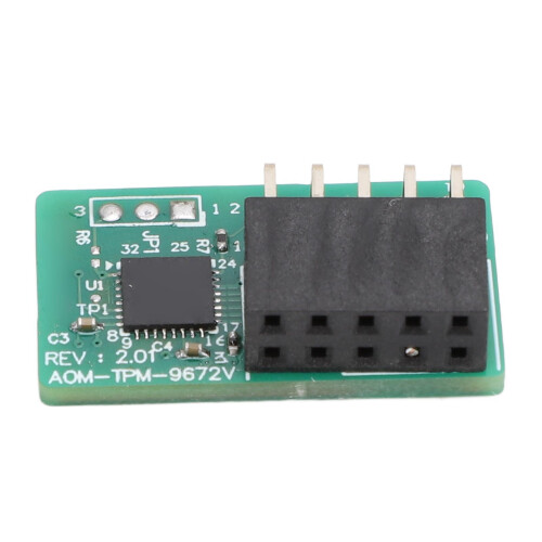 AOM TPM 9672 Verde 10PIN SPI verticale TPM2.0 1