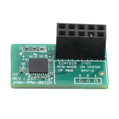 AOM TPM 9672 2.0 10-pin SPI modulo TPM verde 1
