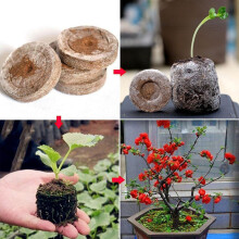 Seed Starting Nursery Blocks 60pcs Plant Fiber Soil Pellets 18mm for seedlings