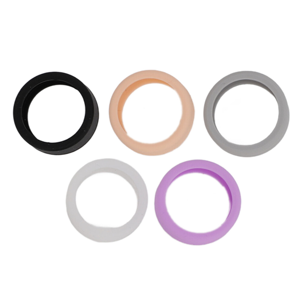 5Pcs Silicone Smart Ring Sleeves For Size 6-10, Pink Purple Black/White/Gray 5091334865521