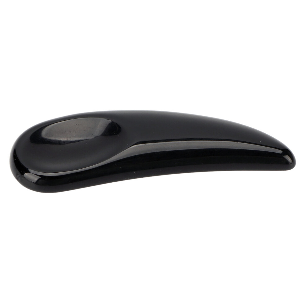 Cream/Black Reusable Curved Jadestone Spatula For Massaging Face & Body