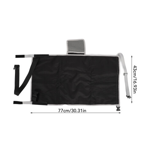 Extendeur de siège d'avion 77x43 cm Noir lit pour enfants 1