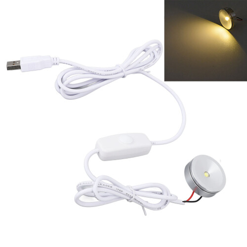 2 pezzi faretto mini dimmabile USB 5V, diametro 37 mm, caldo