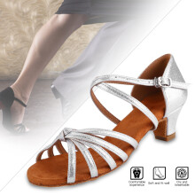 Kinder Soft-Latein-Tanzschuhe 260 g Silber Größe 30