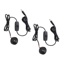 2 piezas de focos LED 5V USB regulables 37mm 2m 6.6ft