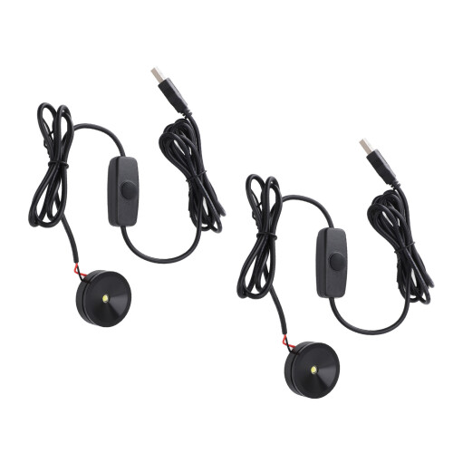 2 pièces spots LED 5 V USB à intensité variable 37 mm Ø