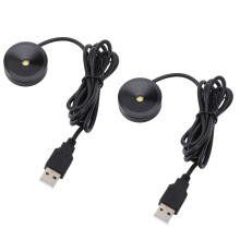 2 pezzi Faretto LED mini Argento USB 5V 37 mm