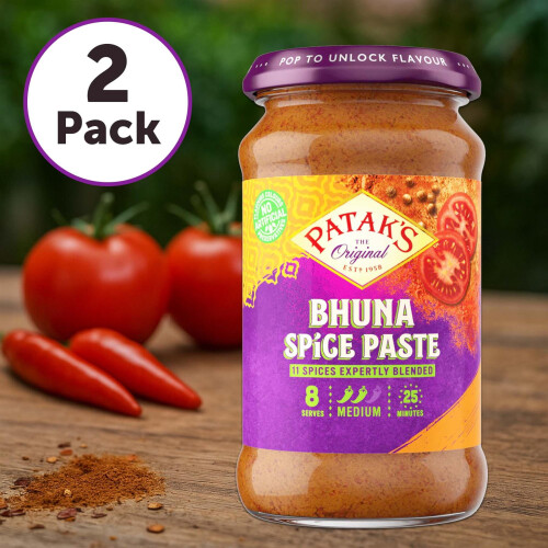 Patak's Bhuna Curry Paste 283g (Pack of 2) | Authentic Indian Curry Paste