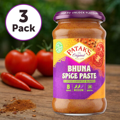 Patak's Bhuna Curry Paste 283g (Pack of 3) | Authentic Indian Curry Paste