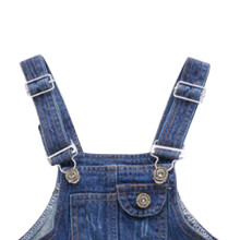 Kids Denim Overalls 110cm Adjustable Straps Spring Jumpsuit for Boys Girls