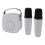 Haut-parleur karaoké compact blanc 1200mAh + 500mAh micro 1