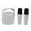 Haut-parleur karaoké compact blanc 1200mAh + 500mAh micro 5