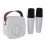 Haut-parleur karaoké compact blanc 1200mAh + 500mAh micro 15
