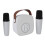Haut-parleur karaoké compact blanc 1200mAh + 500mAh micro 13
