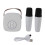 Haut-parleur karaoké compact blanc 1200mAh + 500mAh micro 2