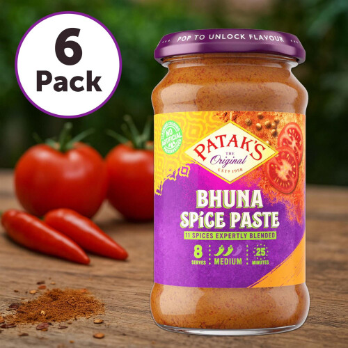 Patak's Bhuna Curry Paste 283g (Pack of 6) | Authentic Indian Curry Paste