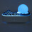 Diffusore Volcano da 200 ml 7,7x4,7 pollici blu viola caldo 6