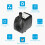 Mini pompa sommersa 1000L/H 70x60x52mm nero 5