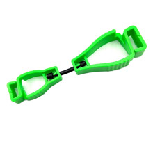 Reusable Green Plastic Gloves Clip Holder, Anti Slip Hands Free Multifunctional