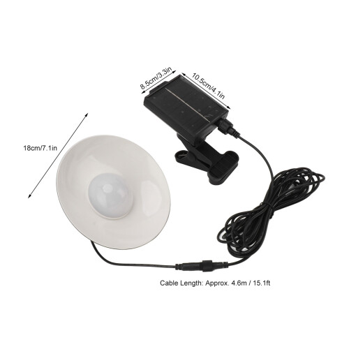 Waterproof Solar Umbrella Lights 10.5x8.5cm 1200mAh 18cm Diameter 1