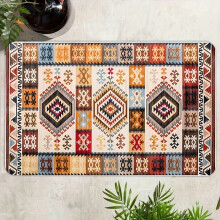 Bohemian Chic Vintage Perzisch tapijt - zacht, antislip, machinewasbaar 50*80