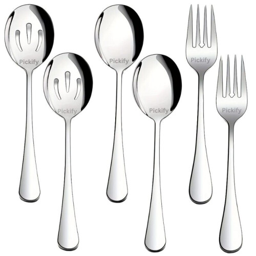 6-piece stainless steel serving set for hotels