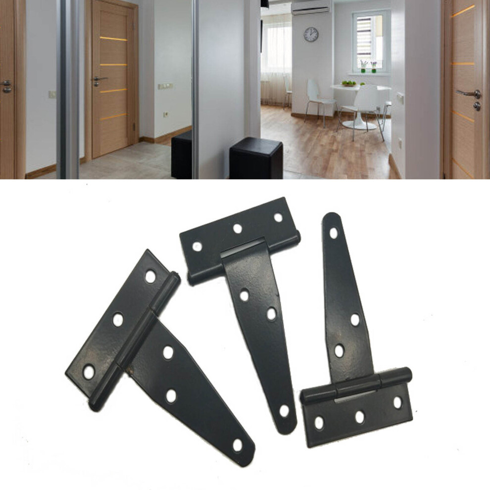 6 Pcs 7.9In Galvanized T Hinge Slotted Iron Door Replacement Hinges 9421334885155