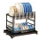 Dish drying rack, kitchen counter, removable, two-layer, black-white. , Ju 1