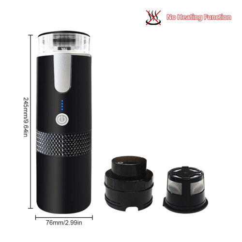 Nero 6oz mini macchina per espresso 245x76mm, 1200mAh 1