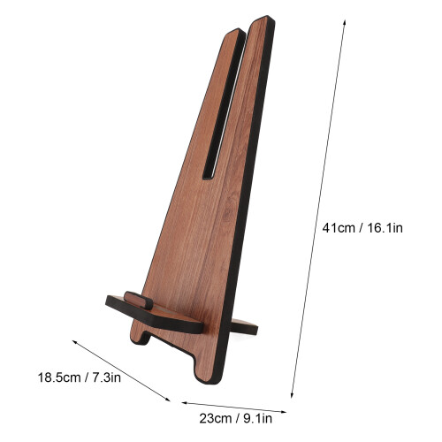 Support pour instrument à vent électronique, vertical, acacia 1