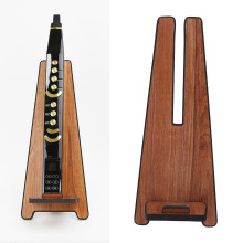 Supporto verticale portatile in acacia per strumenti a fiato