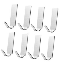 Powerful Wall Hooks Adhesive 304 Stainless Steel 8 Pack 4.4x2.5x1.1cm