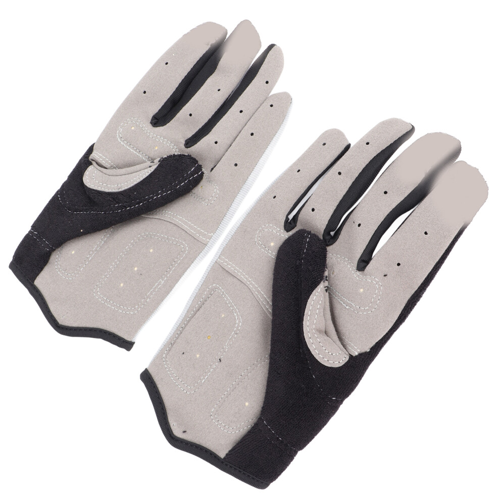 Breathable Full Finger Cycling Gloves For Biking & Motorcycle Grey 5051334890015