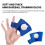 Finger Web Trainingshandschuh Durchschnittliche Größe Polyester Blau 5