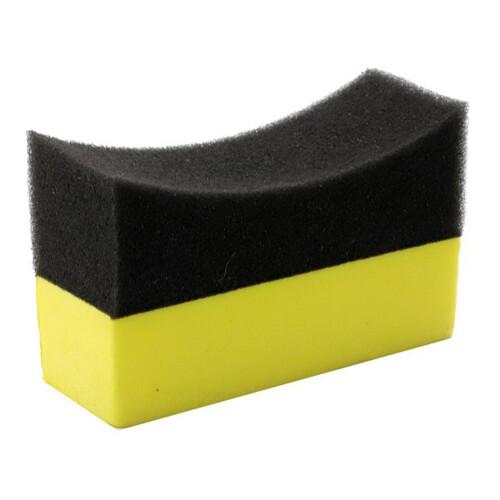 Pad applicatore per lucidante pneumatici giallo e nero, spugna 1