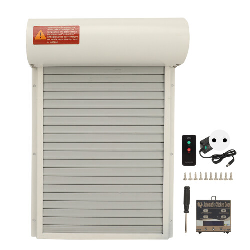 3-in-1 Auto Chicken Door 2285g 37x24.7cm White 2