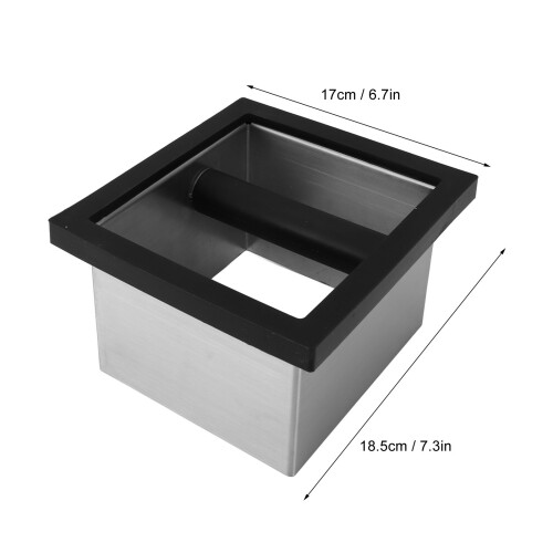 Knock Box per caffè 2.4lb, 18.5x17cm, acciaio inossidabile 1