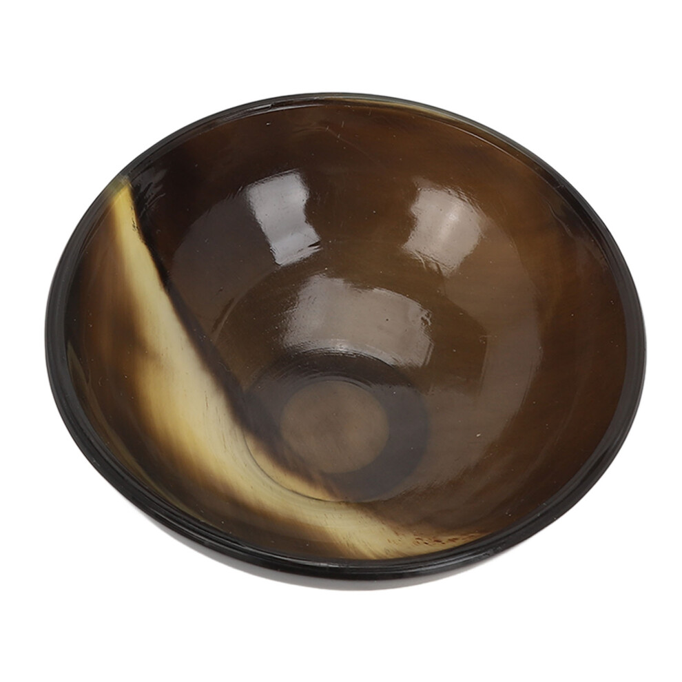 Ox Horn Dish Bowl 8cm Diameter â Durable, Sleek, Round Shave Massage Tool