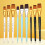 Ensemble de 3 pinceaux plats #2 #1.5 #1, Couleur : Blanc 12
