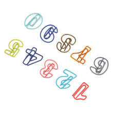 100Pcs Colorful Number Design Paper Clips Strong Clamping for Office & Home Use