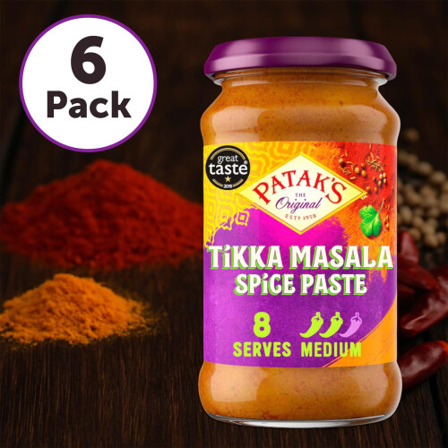 Patak's Tikka Masala Paste 283g (Pack of 6) | Authentic Indian Curry Paste