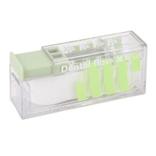 Custodia AutoPopping per filo interdentale piccolo - 10 fili interdentali - verde matcha