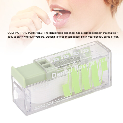 Auto Pop Mini Floss Case, 10 Zahnseidenstäbchen, Matcha-Grün 2