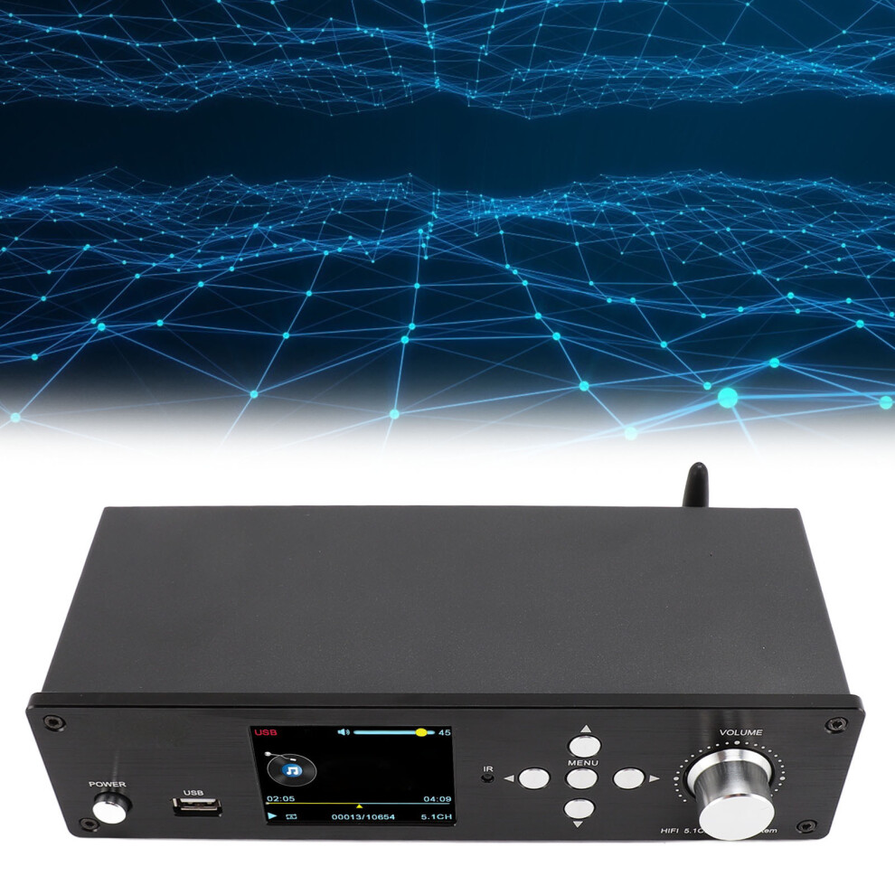 5.1 Surround Sound Decoder 192kHz 32bit for 4K HD, BT 5.0, Optical Coaxial