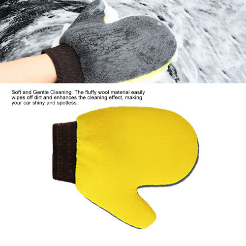 Woll-Waschhandschuh, doppelseitig aus Chenille 2