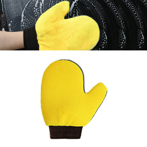 Woll-Waschhandschuh, doppelseitig aus Chenille