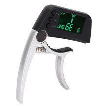 Capotasto e accordatore per chitarra 2-in-1 con display LCD 11,1x6,1 cm