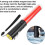 2 Pieces Led Signal Wand Traffic Flashlight, 11 Inch, Battery Powered,,, Wide Application 4